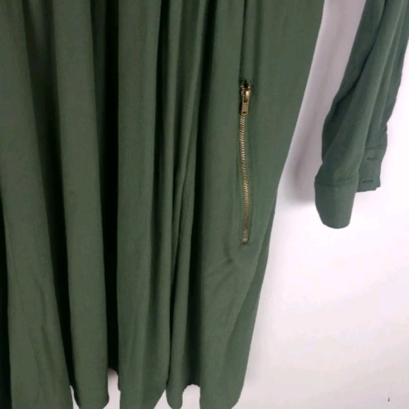 Maeve Anthropologie olive green Lene wrap dress - Picture 6 of 8